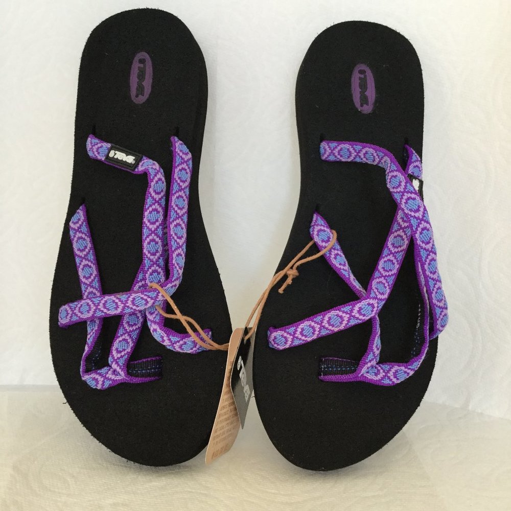 New Sz 8 Teva Ladies Olowahu Flip Flop Sandals